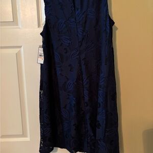 Jessica Howard Blue A-Line V-Neck Cocktail Dress